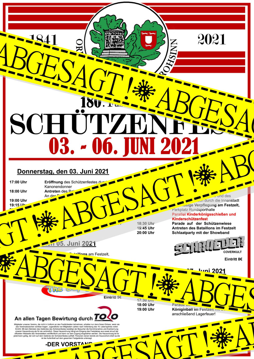 Schuetzenfest 2021 Absage
