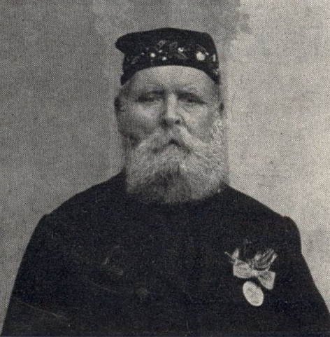 Johann Kühling, König von 1870, aufgenommen an seiner diamantenen Hochzeit